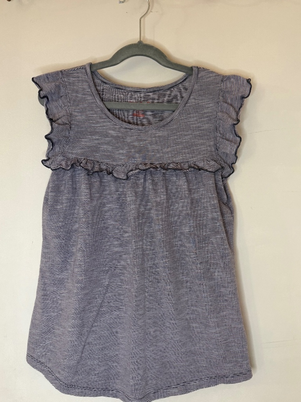 Cat & Jack Girls size 10/12 casual striped blouse with fancy sleeves